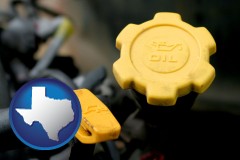 automobile engine fluid fill caps - with TX icon
