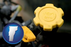 vt map icon and automobile engine fluid fill caps