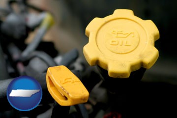 automobile engine fluid fill caps - with Tennessee icon