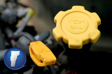 automobile engine fluid fill caps - with Vermont icon
